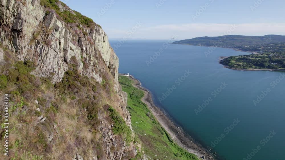 The Scottish Holy Isle with Mountainous and Coastal Landscape The Scottish Holy Isle with Mountainous and Coastal Landscape