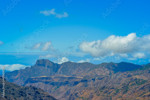 Fototapeta Naklejka Na Ścianę i Meble -  Mountains of the island of Gran Canaria, originally - this is a volcano and the landscape was formed as a result of its activity