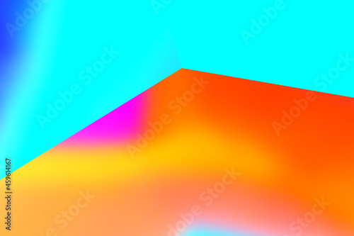 3d rendering Curve Dynamic Fluid Liquid Wallpaper. Light Pastel Cold Color Colorful Swirl Gradient Mesh. Bright Pink Vivid Vibrant Smooth Surface. Blurred Water Multicolor Neon Sky Gradient Background