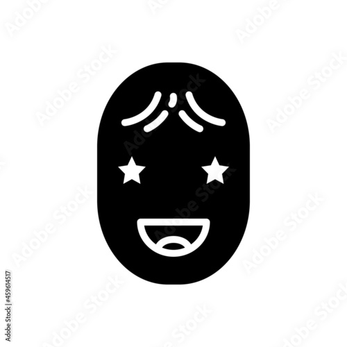 Black solid icon for impressed