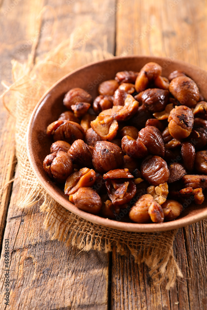 grilled chestnut in bowl grilled chestnut in bowl