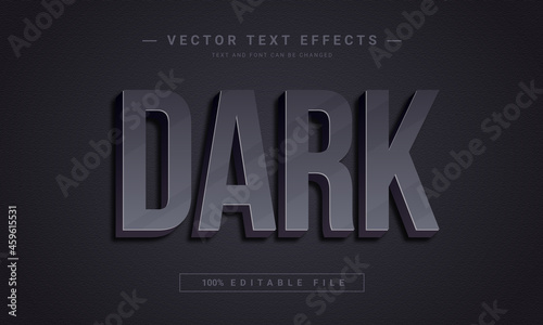 3D dark text effect - 100% editable eps file	