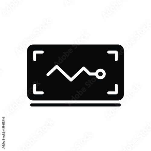 Black solid icon for displayed