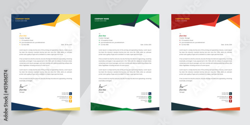 Clean Corporate professional Letterhead Design template Design