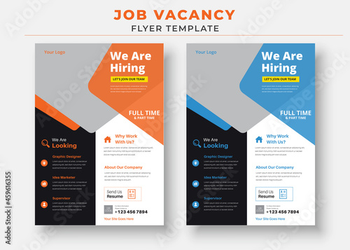 Job Vacancy Flyer Template, We are Hiring job Flyer Template