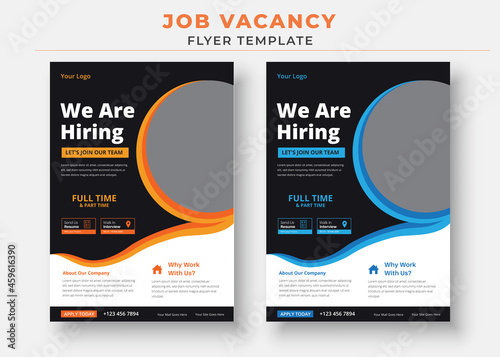 Job Vacancy Flyer Template, We are Hiring job Flyer Template