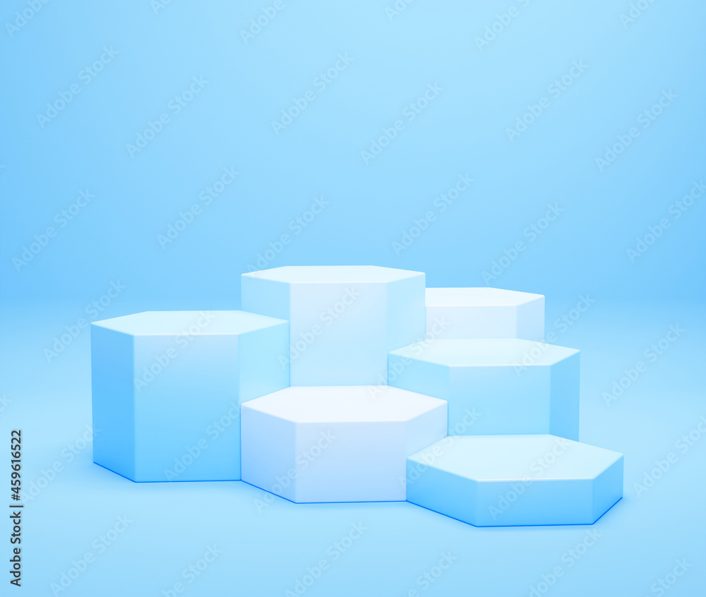 Obraz premium Hexagon stages for product display