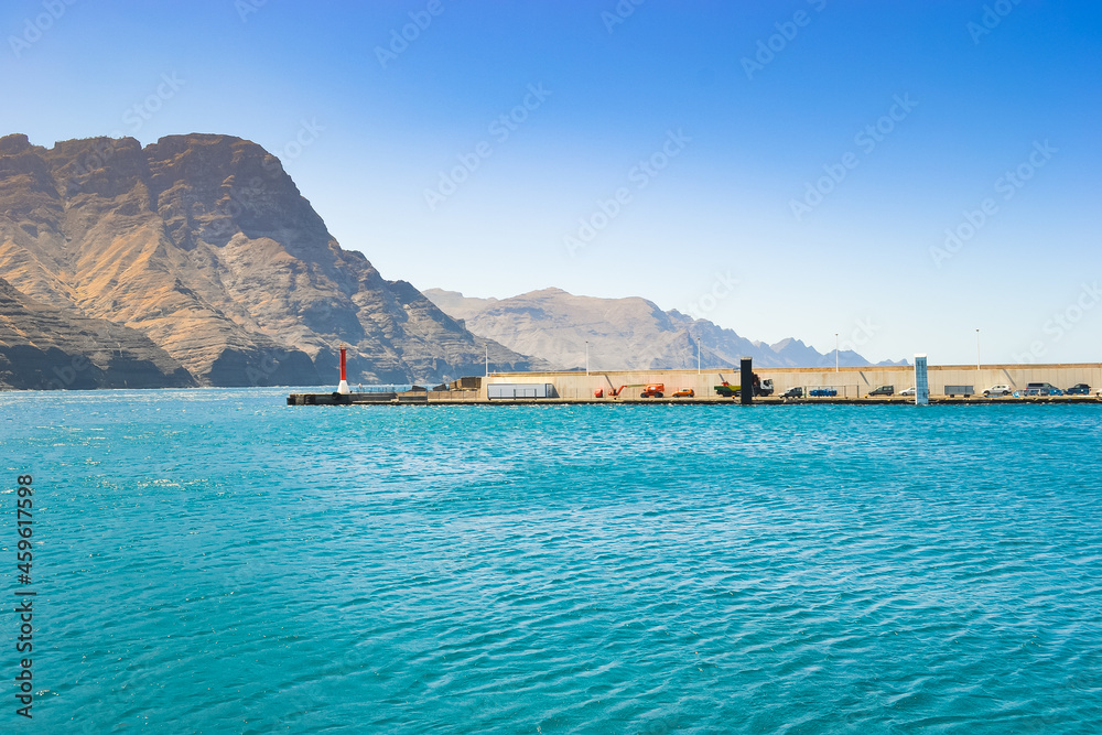 Fototapeta premium View from the coast of the bay of the town of Agaete