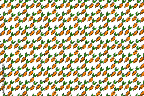 Illustration vector graphic of carrot vegetable pattern. Suitable for knitting or sewing patterns of clothing fabrics, bolster covers, quilt patterns, etc.