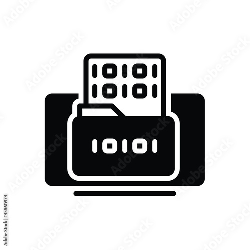 Black solid icon for encoding