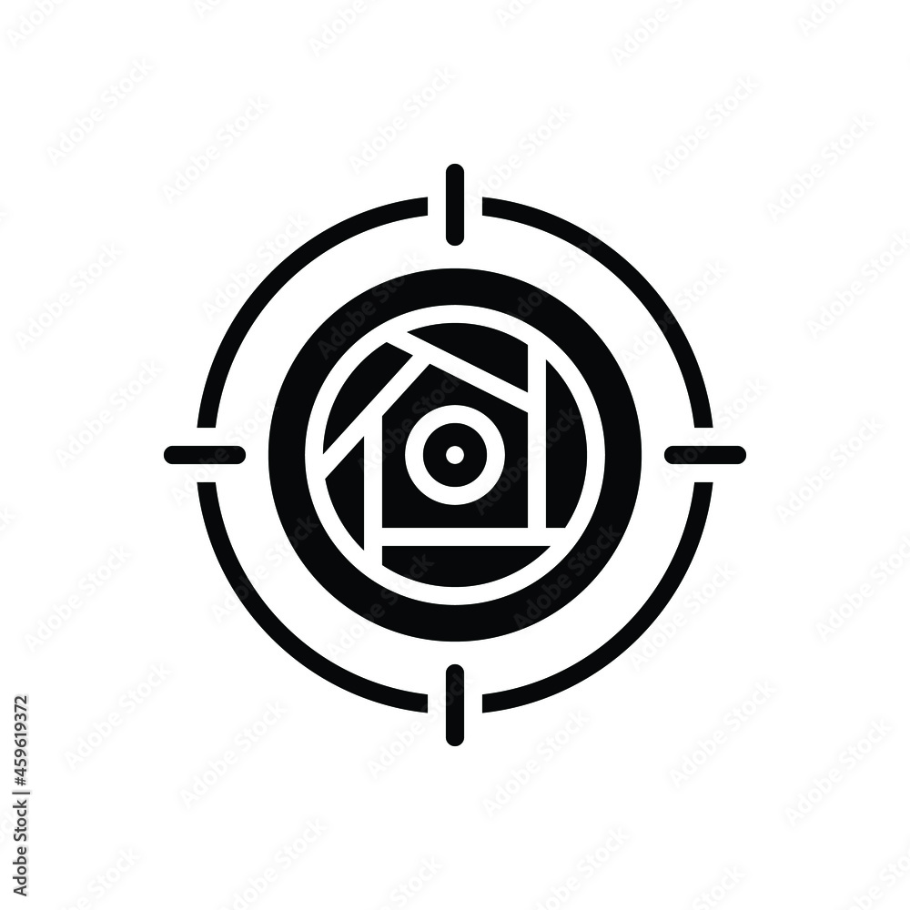 Black solid icon for focal Black solid icon for focal