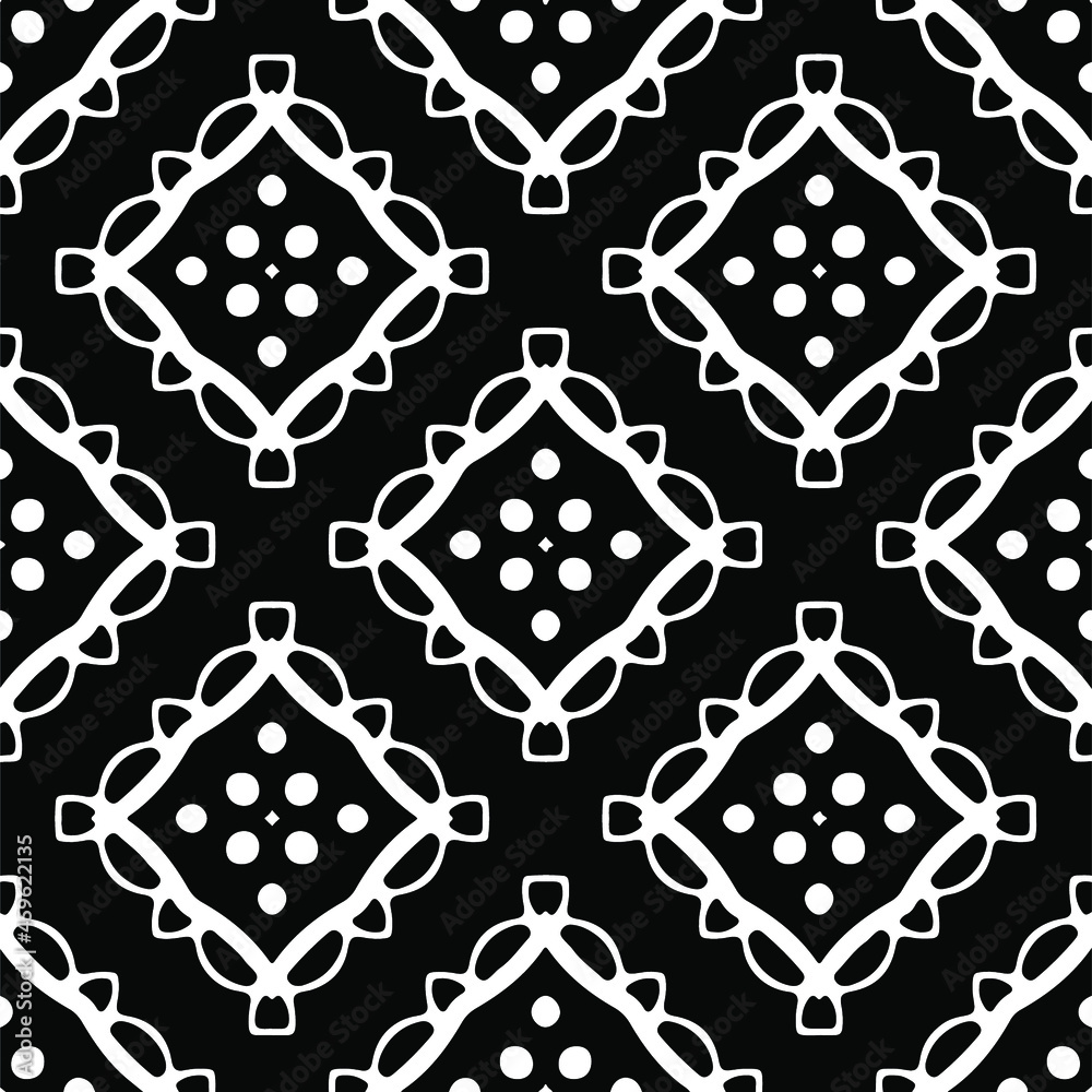 Flower geometric pattern. Seamless vector background. White and black ornament. Ornament for fabric, wallpaper, packaging.
Decorative print.
Flower geometric pattern. Seamless vector background. White and black ornament. Ornament for fabric, wallpaper, packaging.
Decorative print.