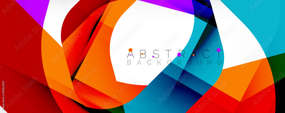 Minimal abstract background - color overlapping shapes on white with shadow lines. Vector Illustration For Wallpaper, Banner, Background, Landing Page Minimal abstract background - color overlapping shapes on white with shadow lines. Vector Illustration For Wallpaper, Banner, Background, Landing Page