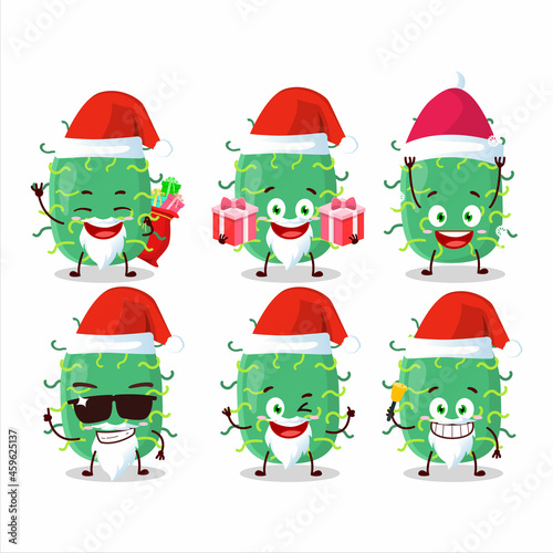 Santa Claus emoticons with zygote virus cartoon character