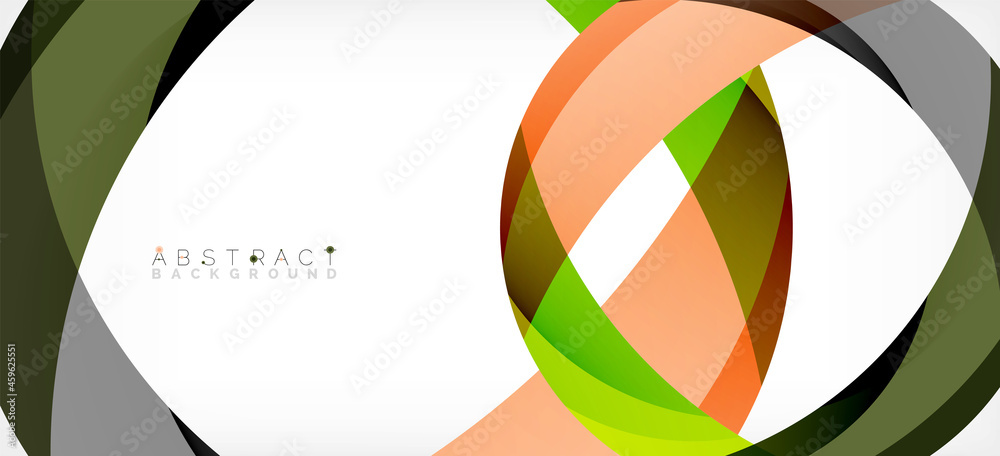 Geometric abstract background. Circle created with overlapping color shapes. Vector Illustration For Wallpaper, Banner, Background, Landing Page Geometric abstract background. Circle created with overlapping color shapes. Vector Illustration For Wallpaper, Banner, Background, Landing Page