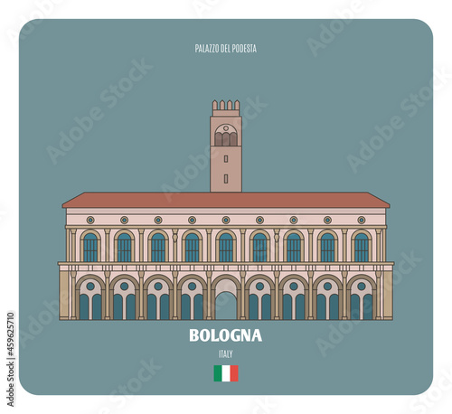 Palazzo del Podesta in Bologna, Italy