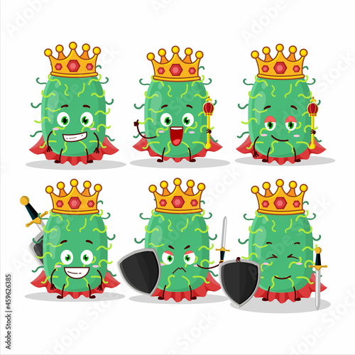 A Charismatic King zygote virus cartoon character wearing a gold crown