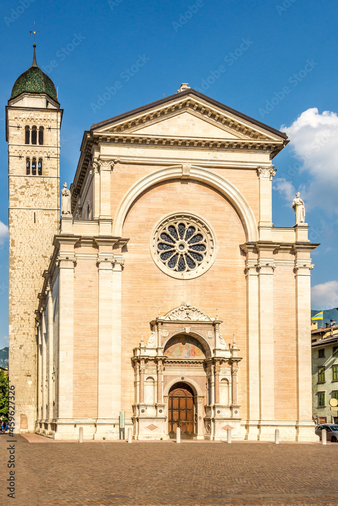 View at the Church of Santa Maria Maggiore in the streets of Trento - Italy