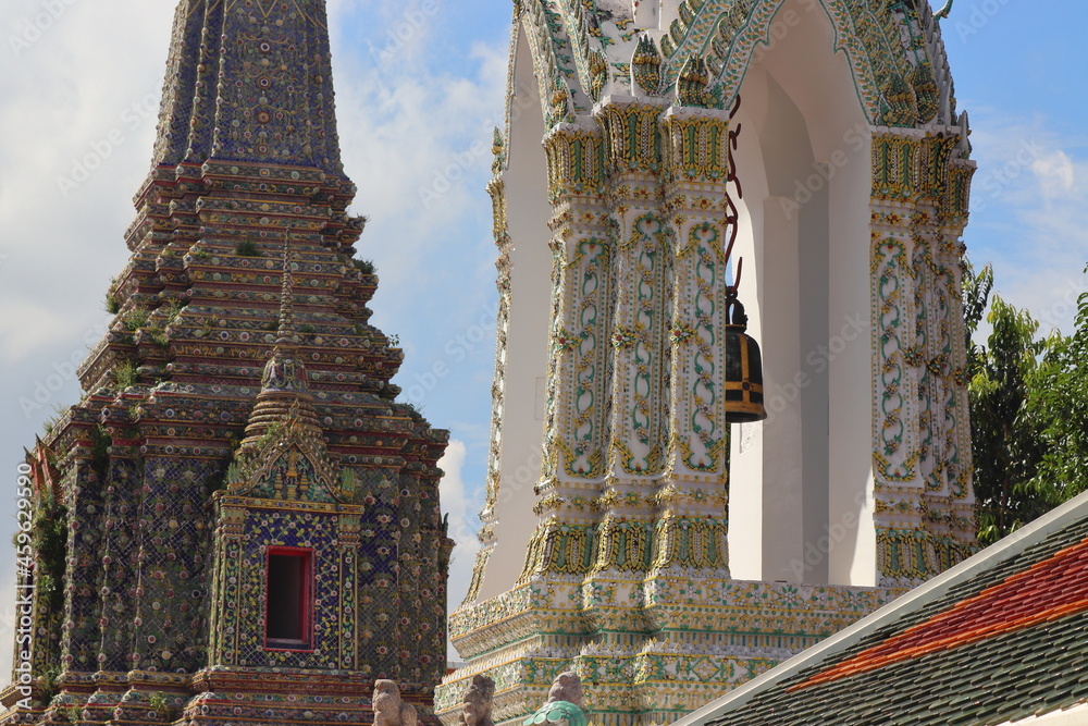 Grand palace in Bangkok closed during corona pandemic. Travelling in summer