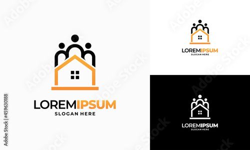 Modern Outline Property Community logo designs concept vector, Real Estate Community logo template