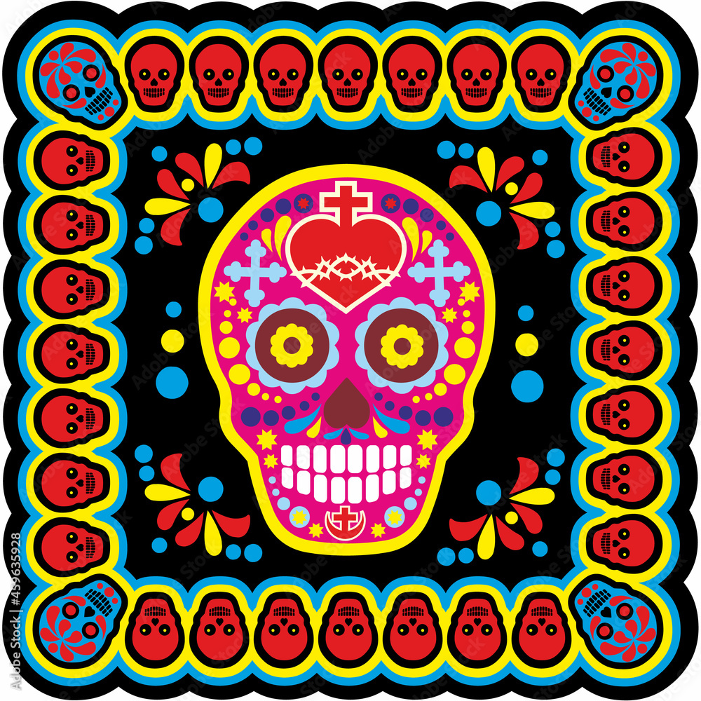 Holy Death, Day of the Dead, mexican sugar skull, vintage design t shirts Holy Death, Day of the Dead, mexican sugar skull, vintage design t shirts