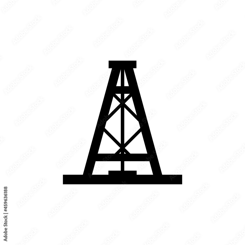 Oil rig icon isolated on white background Oil rig icon isolated on white background