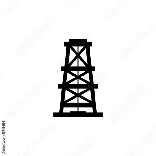Oil rig icon isolated on white background