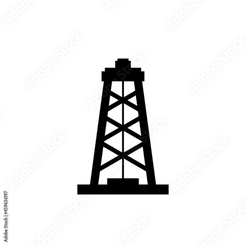 Oil rig icon isolated on white background