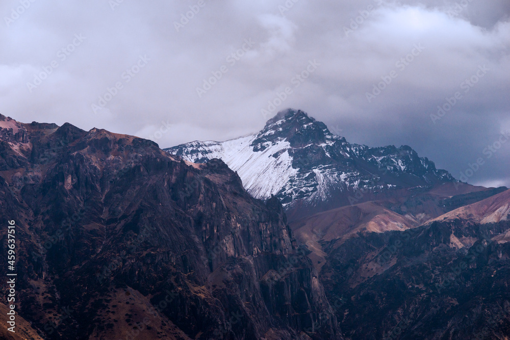 stormy Andes landscape