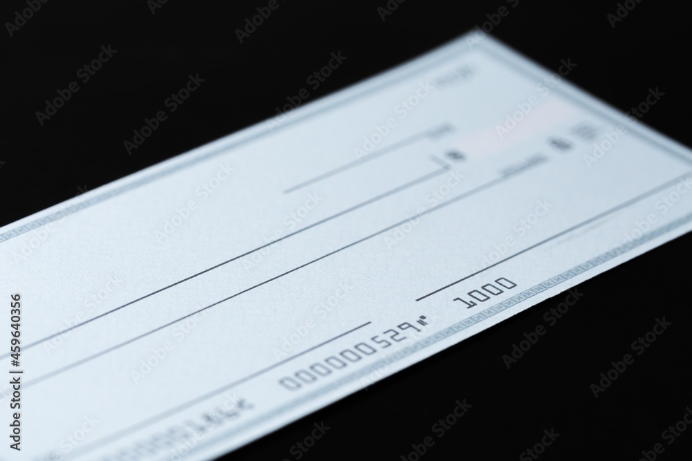 Close-Up of Blank Cheque Close-Up of Blank Cheque