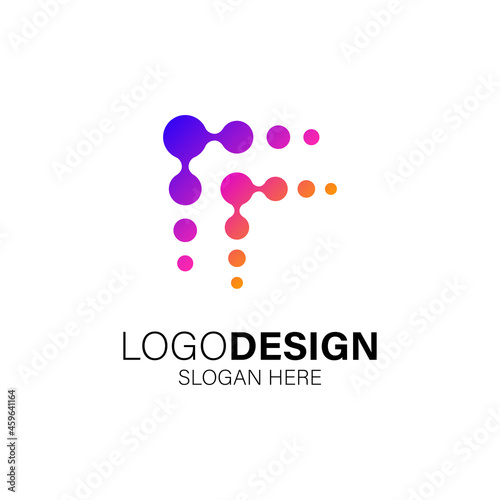 Abstract technology and business logo design
