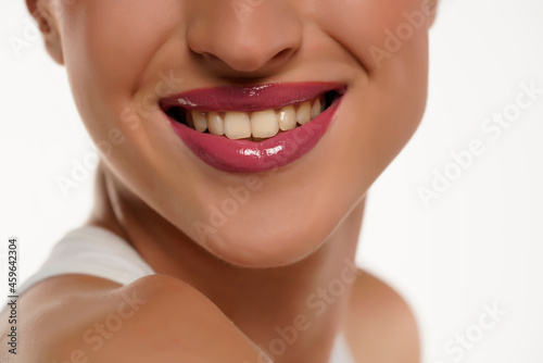 woman with healthy white teeth