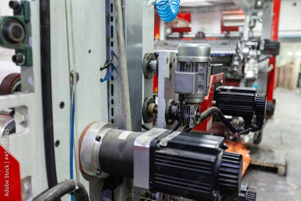 Industrial factory in mechanical engineering for the manufacture - interior of a production hall Industrial factory in mechanical engineering for the manufacture - interior of a production hall