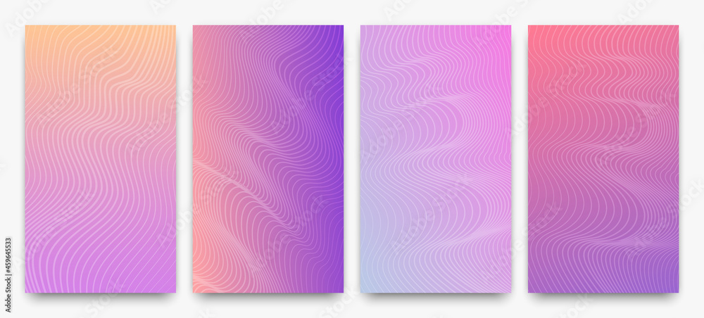Modern colorful gradient background with wave lines Modern colorful gradient background with wave lines