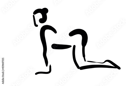 concise drawings depicting yoga poses