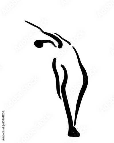 concise drawings depicting yoga poses