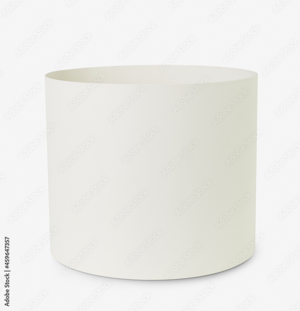 White minimal ceramic plant pot