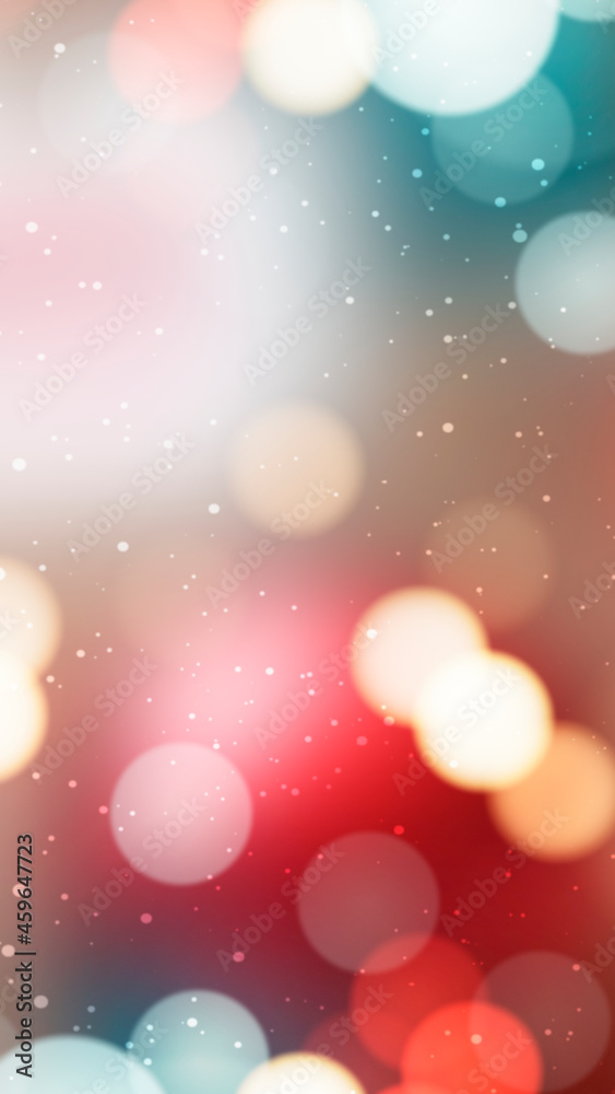Blurry colorful Christmas bokeh light mobile phone wallpaper