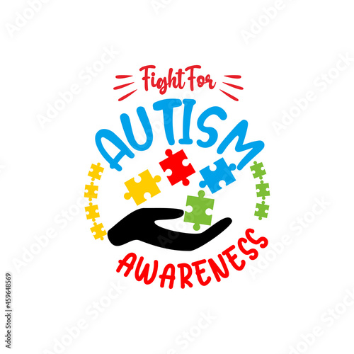 Autism quotes lettering svg vector