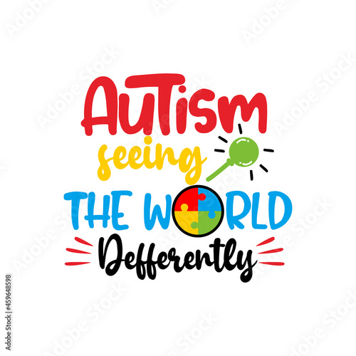 Autism quotes lettering svg vector