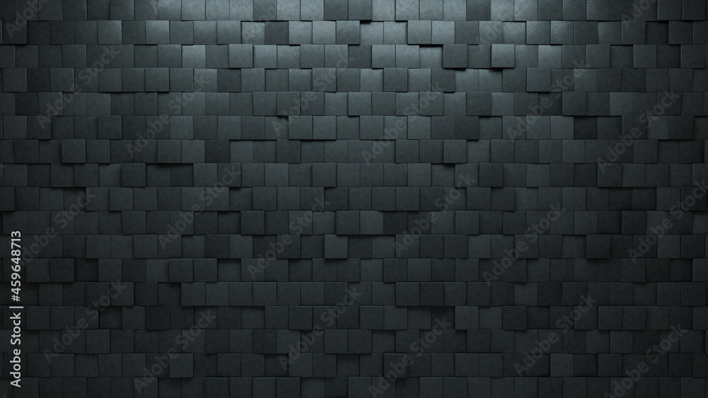 Square, Concrete Mosaic Tiles arranged in the shape of a wall. Polished, 3D, Bricks stacked to create a Semigloss block background. 3D Render Square, Concrete Mosaic Tiles arranged in the shape of a wall. Polished, 3D, Bricks stacked to create a Semigloss block background. 3D Render