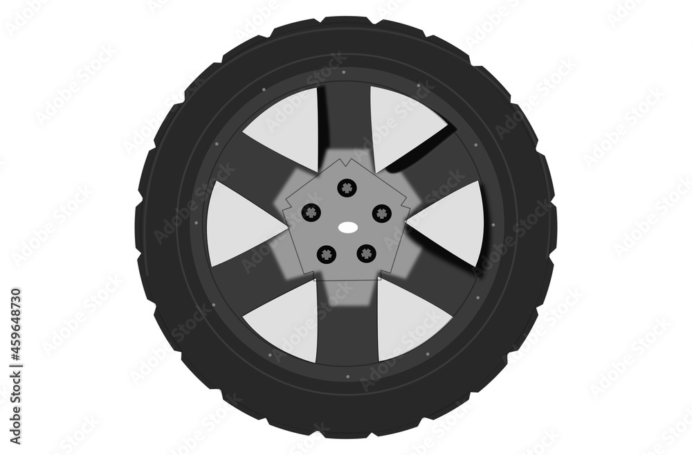 Obraz premium Car wheel illustration
