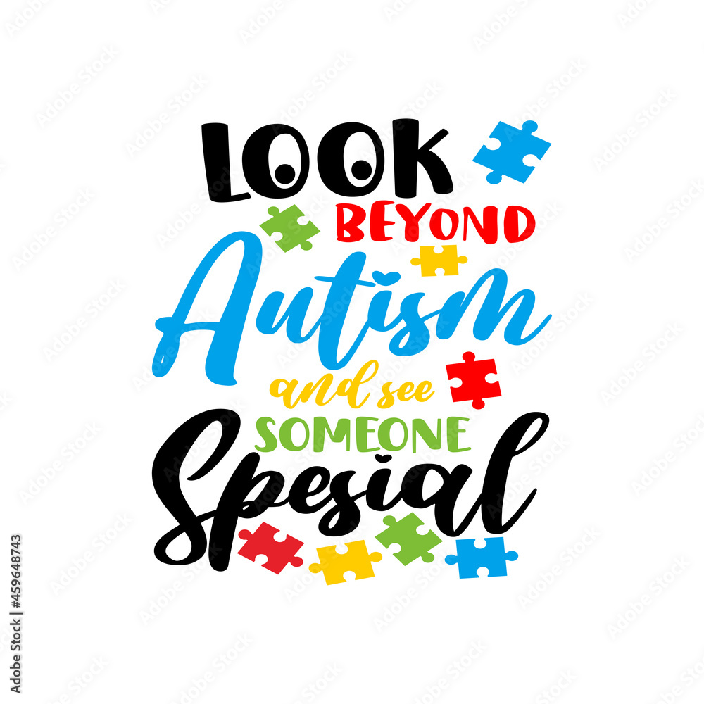 Autism quotes lettering svg vector