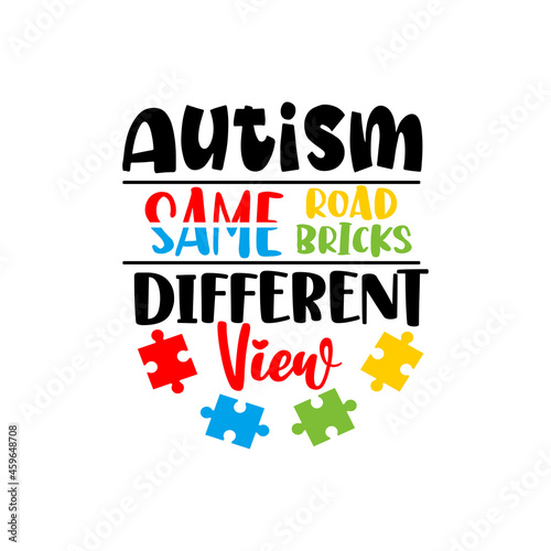 Autism quotes lettering svg vector