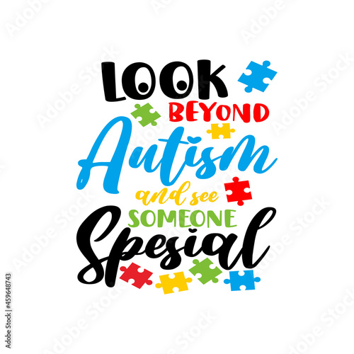 Autism quotes lettering svg vector