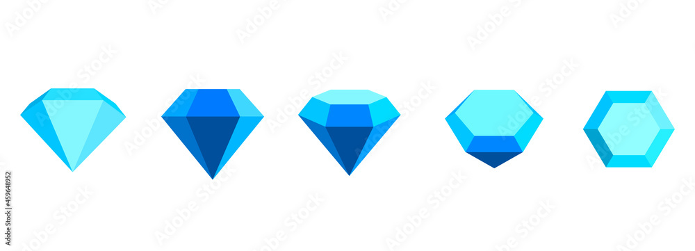 Diamonds. View from different sides and from different angles Diamonds. View from different sides and from different angles