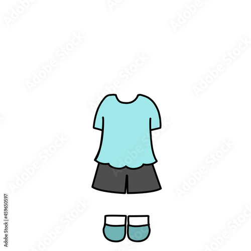 半袖とショートパンツ　女の子用