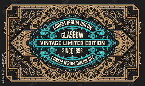 Western card with vintage style