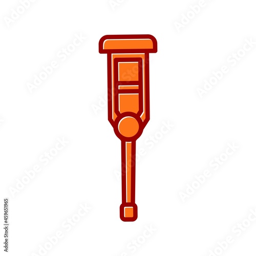 Crutches Vector Filled Slipped Icon Design