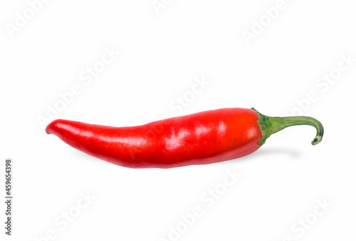 Red hot hot chili pepper isolated on white background